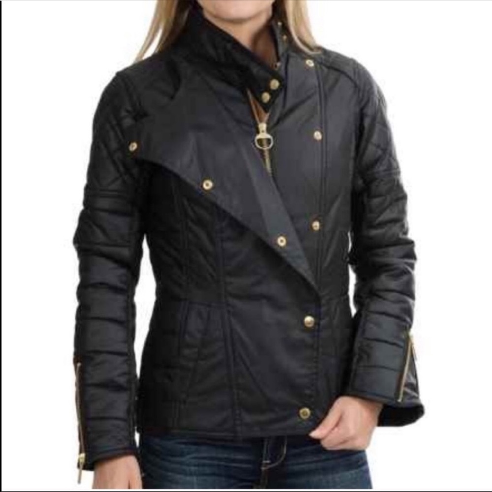 Stunning Barbour Moto Jacket in Waxed Cotton